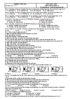 Kiểm tra 1 tiết môn Công nghệ 12